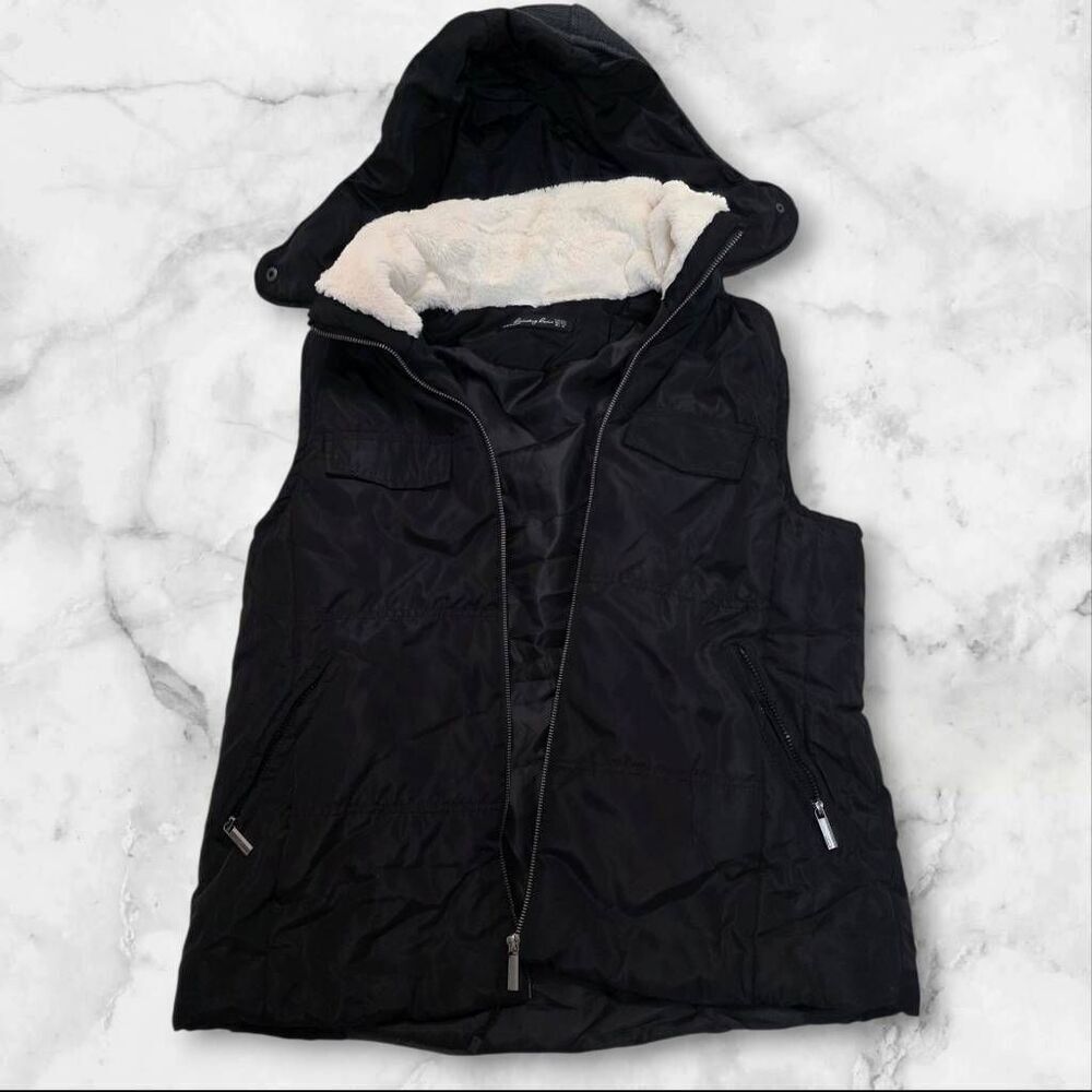 Black Hooded Vest Size 3XL
